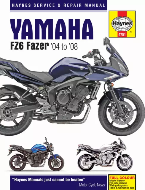 Haynes 4751 Manuale Di Officina Yamaha Fz6 600 N 2006