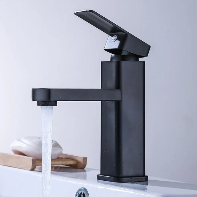 Grifo piscina de hotel negro familia agua suave silenciosa acero inoxidable 1 ud. AB