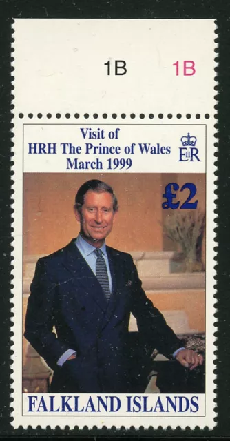 Falkland Is 1999 £2 Prince Charles Visit Sc# 728 NH