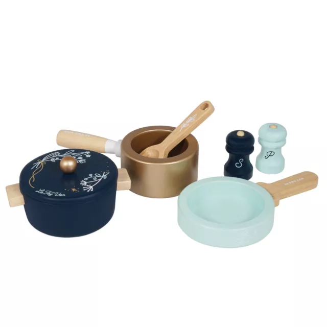 New Design Le Toy Van Honeybake Pots & Pans Kitchen Cookware Wood Wooden Set