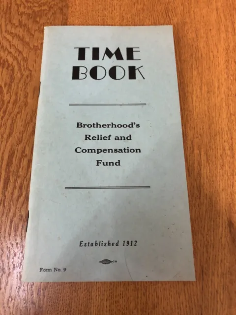 Vintage 1957 Railroad Timebook & Benefits Book Harrisburg PA Unmarked Trains