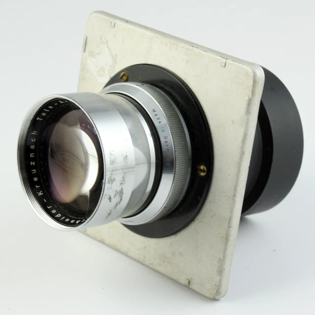 Schneider-Kreuznach 240mm f/5.5 Tele-Arton Barrel Lens in Speed Graphic Board