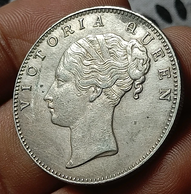 British East india Company silver Rupee VICTORIA YOUNG HEAD Best price guarantee