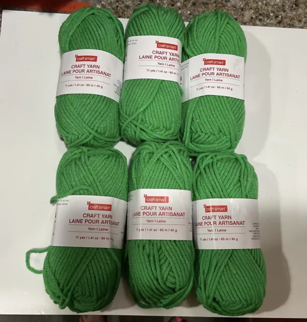 Yarn Bee Soft And Sleek Yarn 2 Full Skeins /1 Partial Variegated Green