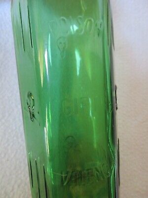 alte Apothekerflasche Giftflasche Totenkopf Gift-Flasche grün 25cl Poison Veleno 3
