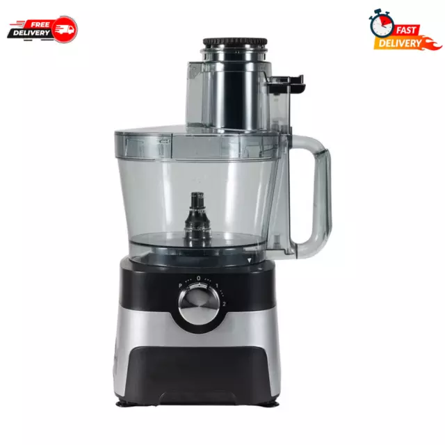 2L Food Processor Mouth Wide Chopper Stainless Steel Blades With Pulse Function
