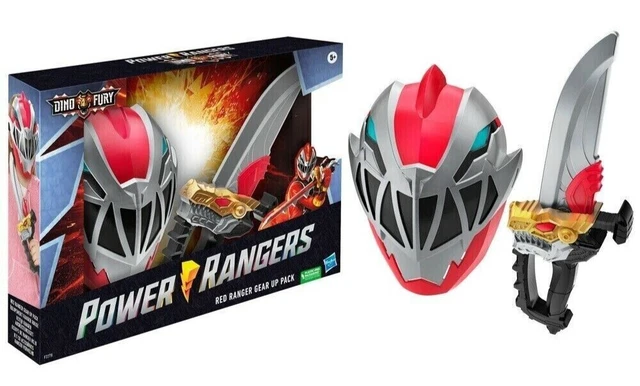 MASQUE ROUGE POWER Rangers Dino Fury et épée de dinosaure NEUF EUR 43