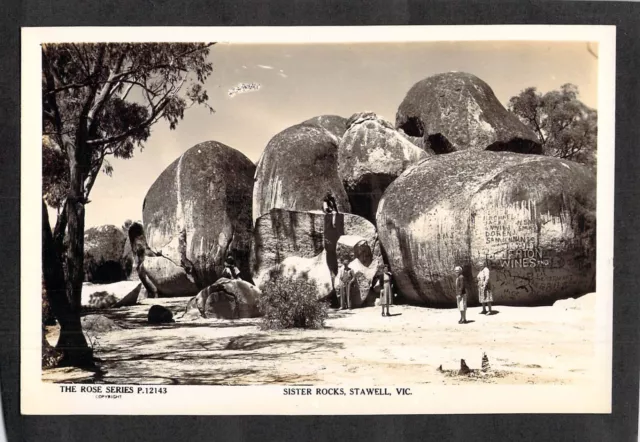 C3389 Australia V Stawell Sister Rocks #12143 vintage Rose Series postcard