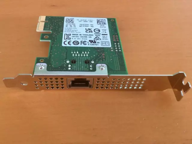 Dell 338N7 / Intel I225-T1 - 2.5 GBASE-T (TX) PCIe 3.1 Ethernet Network Adapter