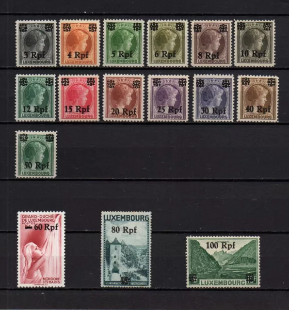 Briefmarken  Satz Deutsche Bes. in Luxemburg 1940 postfr.  s. Scan