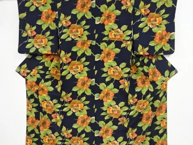 38614# Japanese Kimono / Antique Kimono / Hand Painted Rose