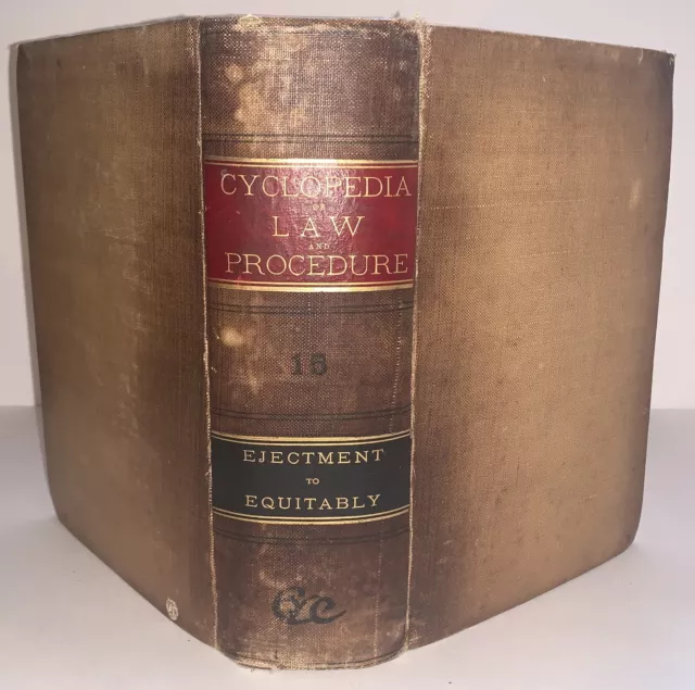 1905 Cyclopedia Of Law And Procedure Volume 15-William Mack-Antique Lawyer Book