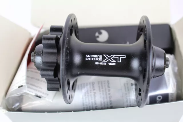 Shimano Deore XT HB-M756 MTB Front Disc Hub 32H Black w/ Quick Release Shimano Deore XT HB-M756 MTB Front Disc Hub 32H Black w/ Quick Release