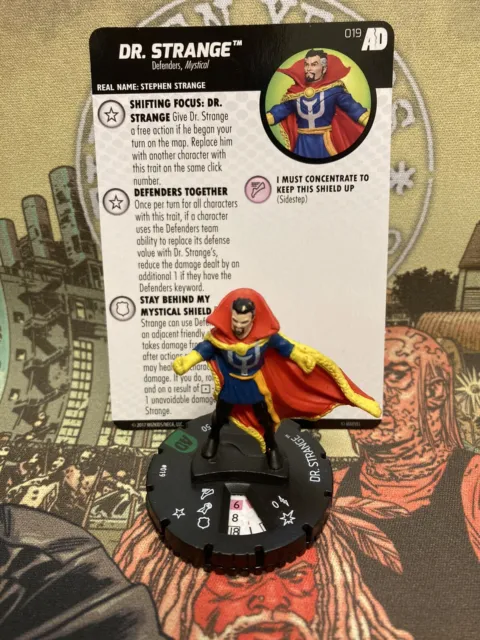 Heroclix Marvel Avengers Defenders War Dr Strange 019 Uncommon Figure W/Card