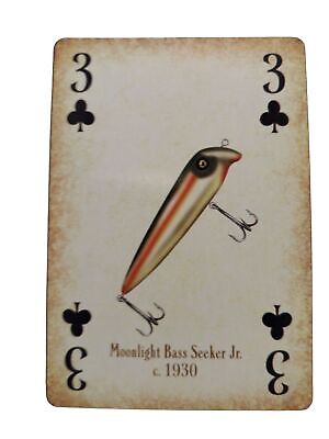 Señuelo de pesca para una sola tarjeta de juego collage 3 palos álbum de recortes artesanal para hacer tarjetas Papanicolage