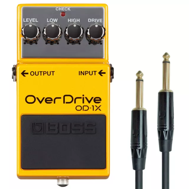 Boss OD-1X Overdrive Effektgerät Verzerrer Pedal + keepdrum Klinkenkabel