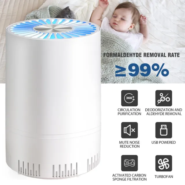 Room Air Purifier HEPA Filter Home Smoke-Cleaner Eater Indoor Dust Odor Remover