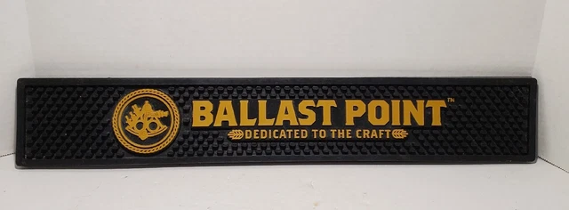 Ballast Point Bar Spill Drip Rail Mat Beer 21x4 EUC