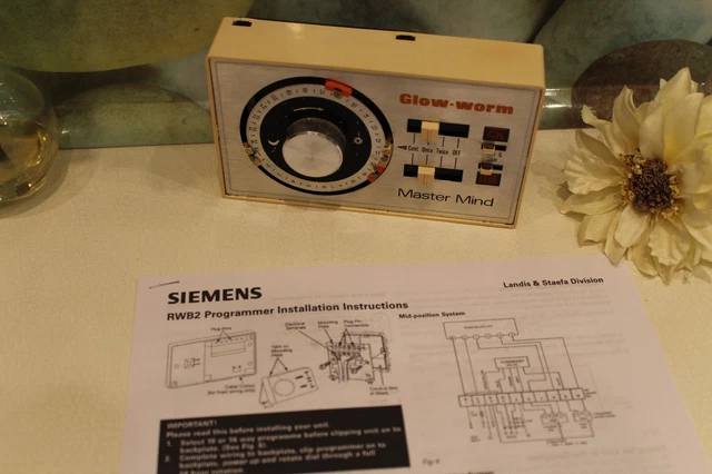 GLOW WORM “MASTER Mind” Central Heating Timer RWB2, Analogue, Vintage ...