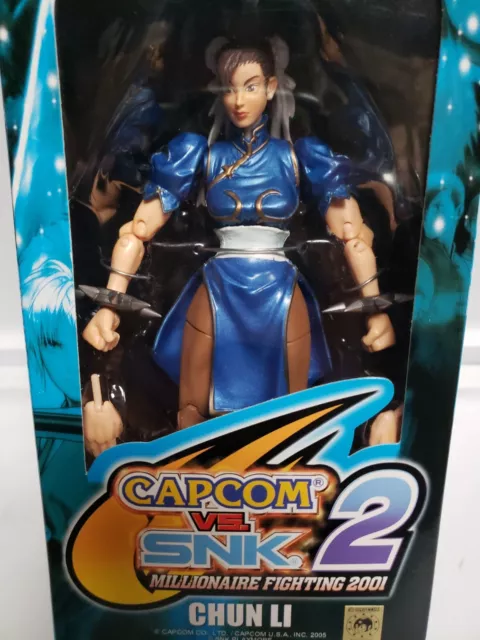 Capcom vs. SNK 2 Millionaire Fighting 2001 Chun Li Blue Outfit. New. Sealed.