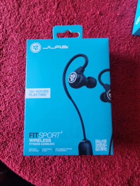 JLab Audio - Fit Sport Fitness Earbuds Wireless In-Ear Headphones - Black
