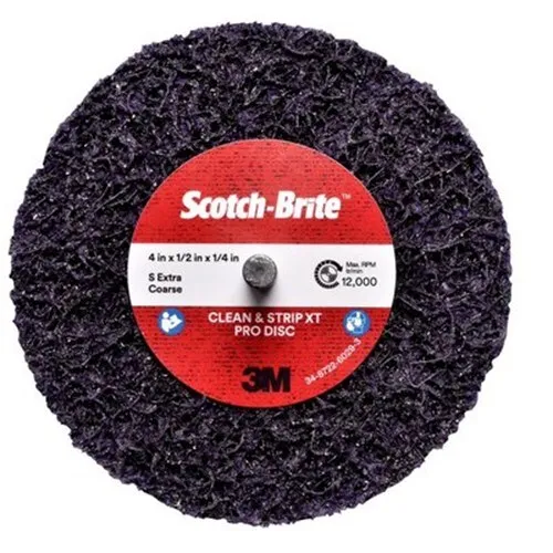 ScotchBrite Clean and Strip XT Pro Disc, Purple, Shaft Mount
