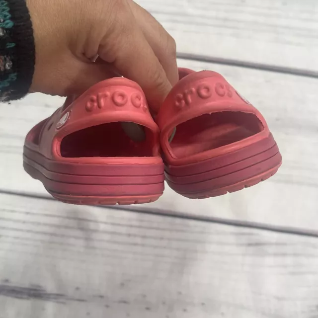 CROCS Bump It Clog Slip On Shoes Pink Youth Girls Size 7 3