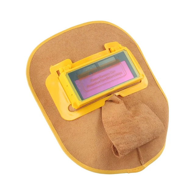 Bouclier De Main Soudage En Cuir Et Aluminium - Protection Contre étincelles, 16.5x19 Cm