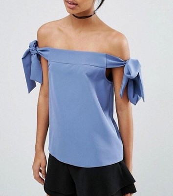 CIRCA Top senza spalle ASOS nero taglia 6 eu 34 una XS/38 italiana circa 