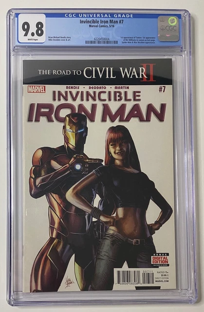 Invincible Iron Man Comic #7 Marvel 2016 CGC NM/MT 9.8 1st Print Riri Williams