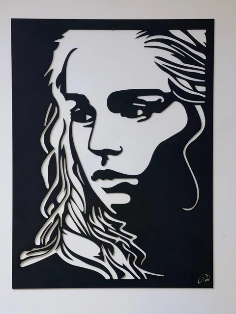 Silhouette visage femme abstrait, tableau Murale, Décoration Artistique