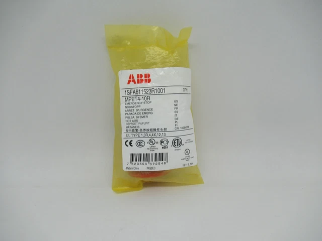 ABB 1SFA611523R1001 Emergency Stop Push Button Type MPET4-10R NWB