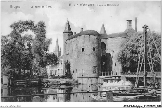 Aiap9-Belgique-0915 - Bruges - La Porte De Gand - Elixir D'anvers - Liqueur De