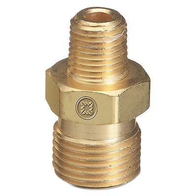Male Npt Outlet Adaptor for Manifold Pipelines, Brass, Carbon Dioxide, 3/8 in
