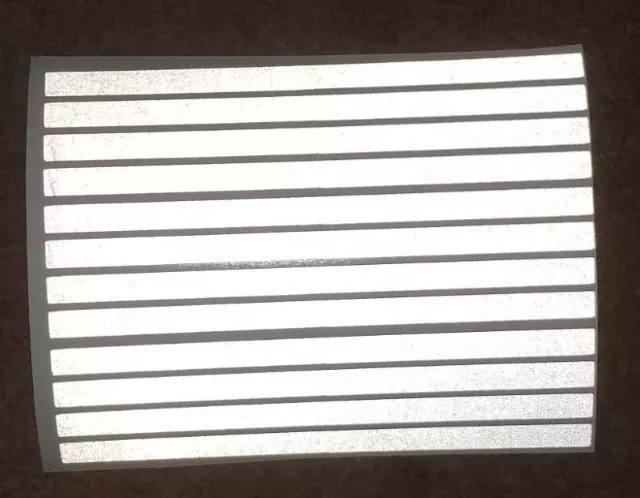 REFLECTIVE STRIPS hi viz Stickers 147mm x 12 motorcycle BICYCLE HELMET CAR PRAM