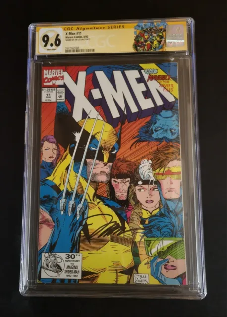 X-MEN #11 CGC 9.6 SS Signed Jim Lee 1992 White Pages NM Near Mint
