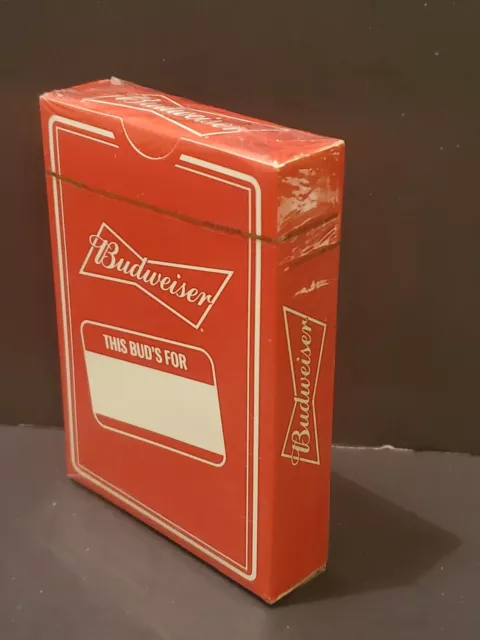 NEW Budweiser Logo “This Bud's For You” Deck Of Playing Cards - Factory Sealed