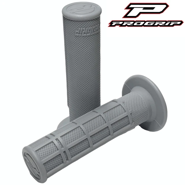 Gray PROGRIP BMX MTB Mountain Bike Bicycle Scooter Grips 7/8" - Half Waffle