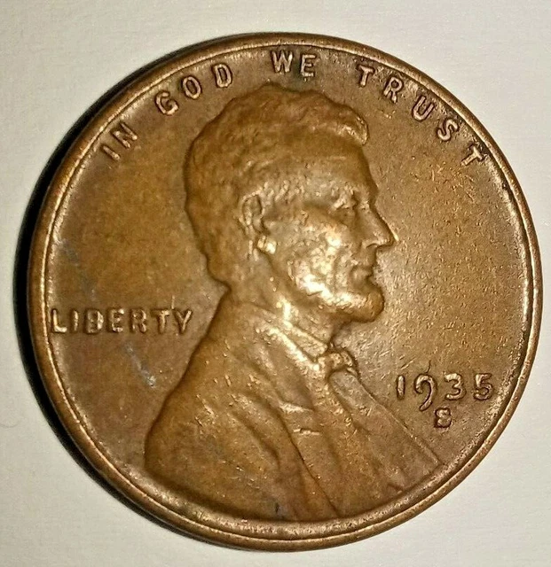 1935 S Usa Lincoln Head Penny - Small Cent - Us One Cent Coin - Wheat 1935-S