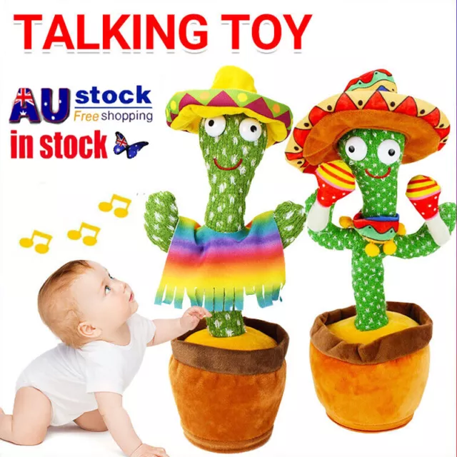 Talking Toy Dancing Cactus Doll Speak Talk Sound Record Repeat Kawaii Xmas Gift