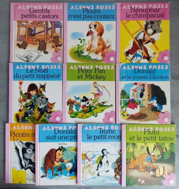 Lot de 10 livres pour enfants. Collection LES ALBUMS ROSES (très bon état)