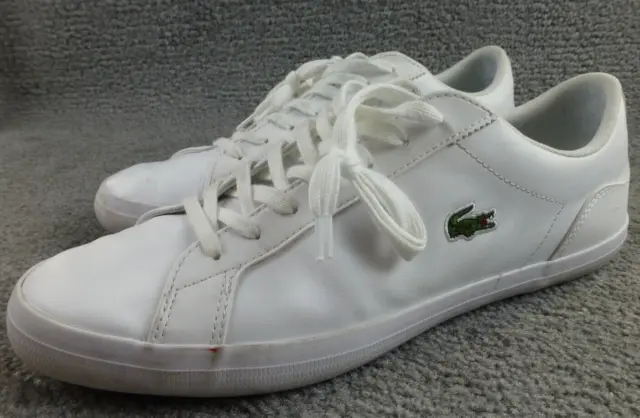 Lacoste Lerond BL21 1 sneakers White Leather Mens Trainers size 11 US