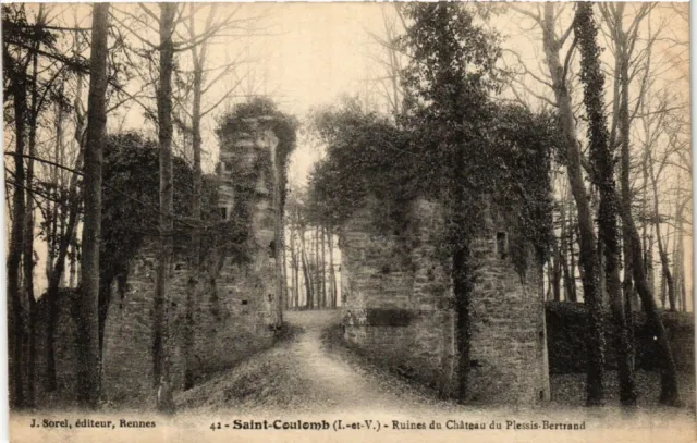 CPA AK St-COULOMB - Ruins du Chateau du Plessis-Bertrand (584485)