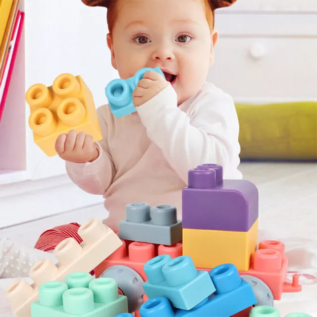 Bricolage doux blocs de construction pour bébé tout-petits jouets de dentition