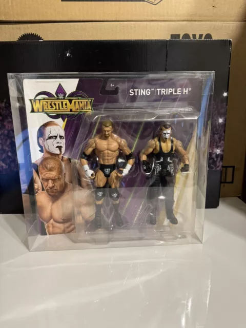 WWE Sting And Triple H Wrestlemania Figure WWF AEW NWO DX Wolfpack WCW