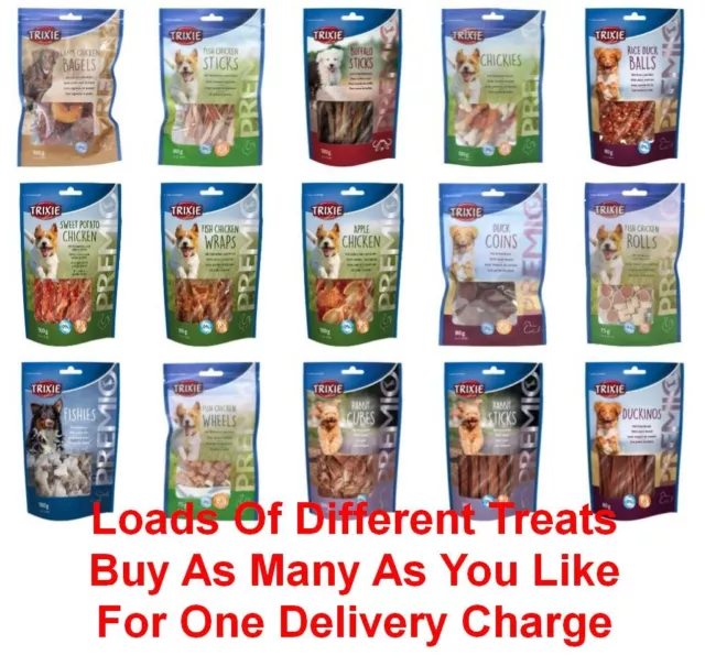 NEW Trixie Premio Dog Treats Fish Lamb Chicken Sprats - Huge Choice Of Flavours