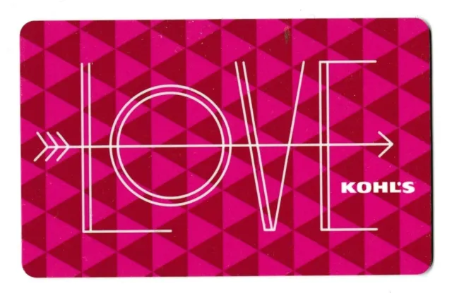 Kohl's gift card no value mint #04 Love