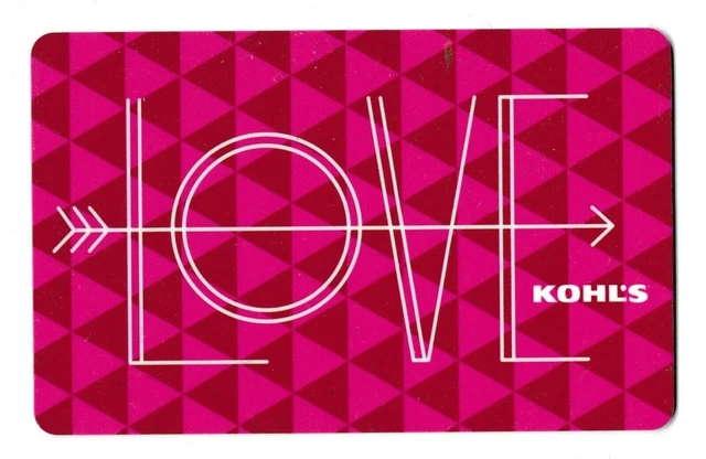 Kohl's gift card no value mint #04 Love