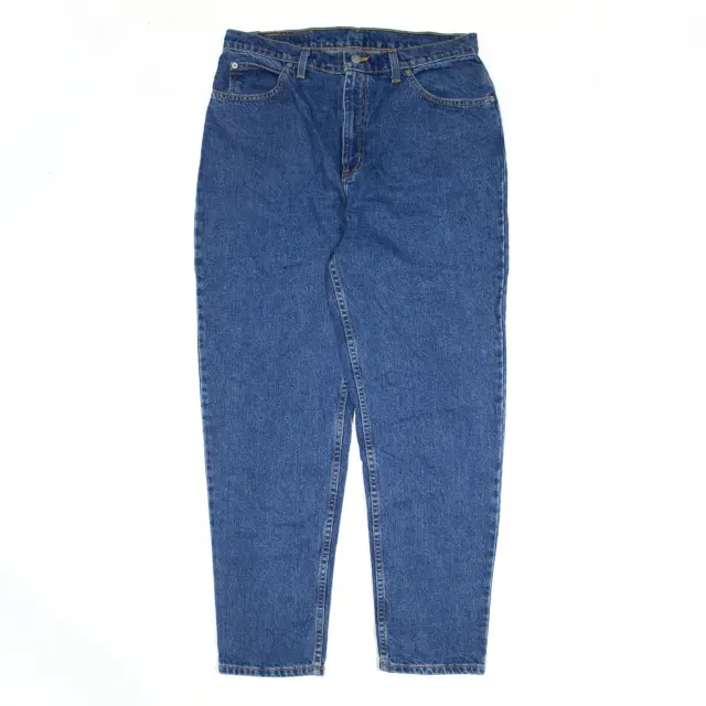 Jeans da donna blu denim sbiaditi regolari conico W32 L28