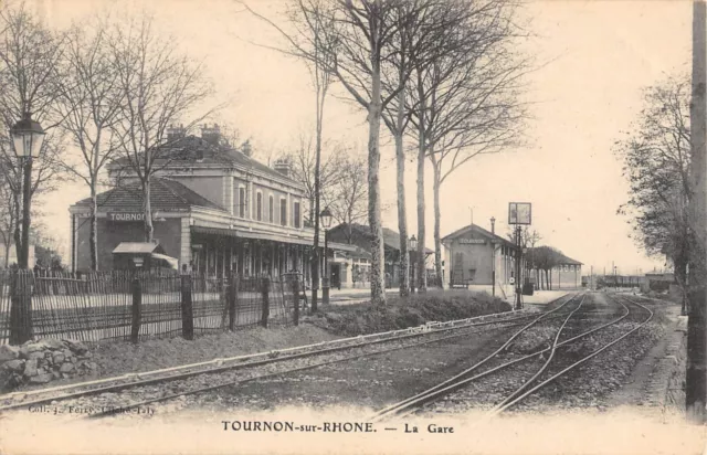 Cpa 07 Tournon Sur Rhone / La Gare